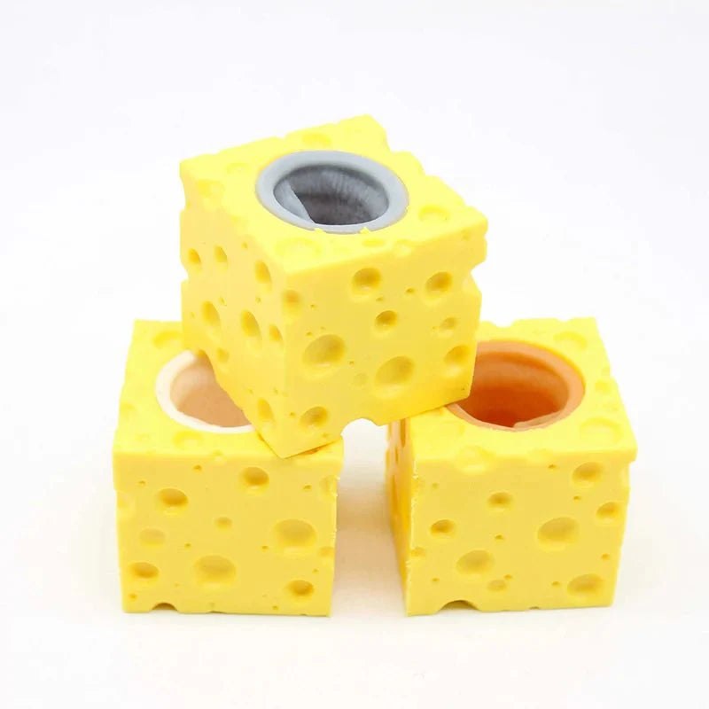 Cheese Mouse Stress Ball | Fun Squeeze Toy for Anxiety Relief