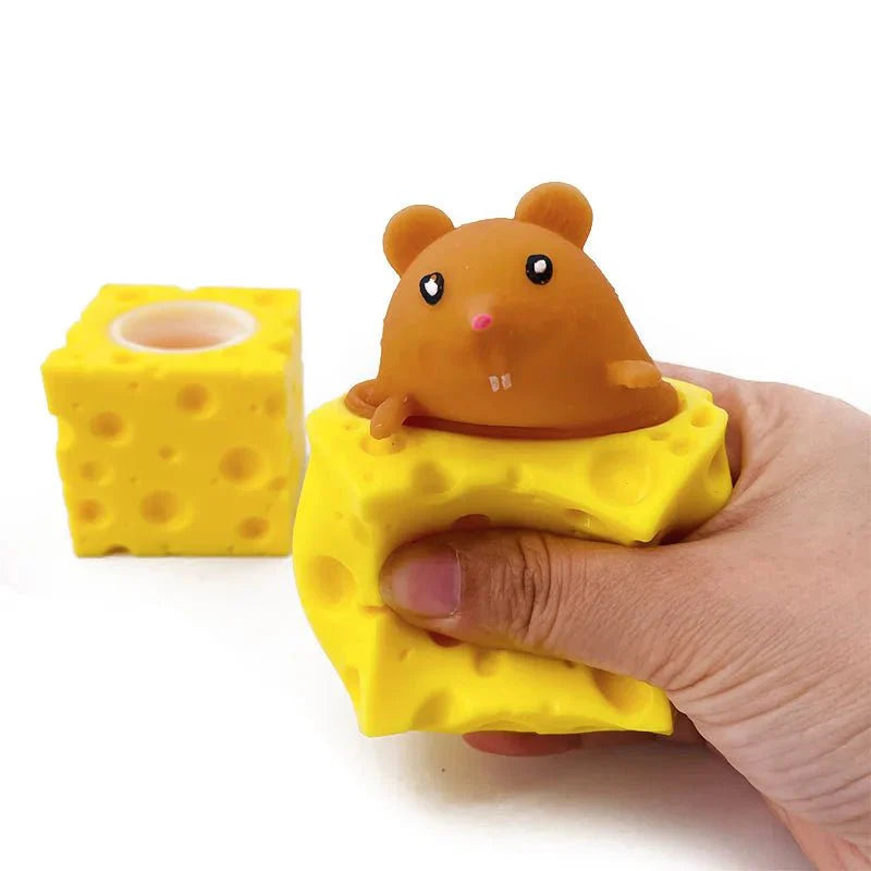 Cheese Mouse Stress Ball | Fun Squeeze Toy for Anxiety Relief