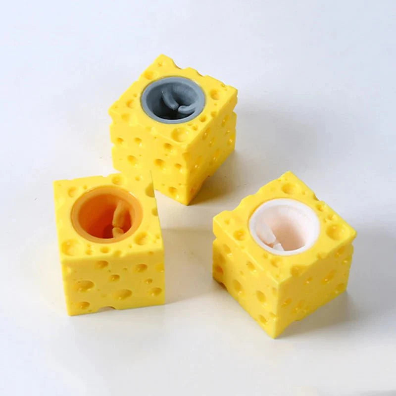Cheese Mouse Stress Ball | Fun Squeeze Toy for Anxiety Relief