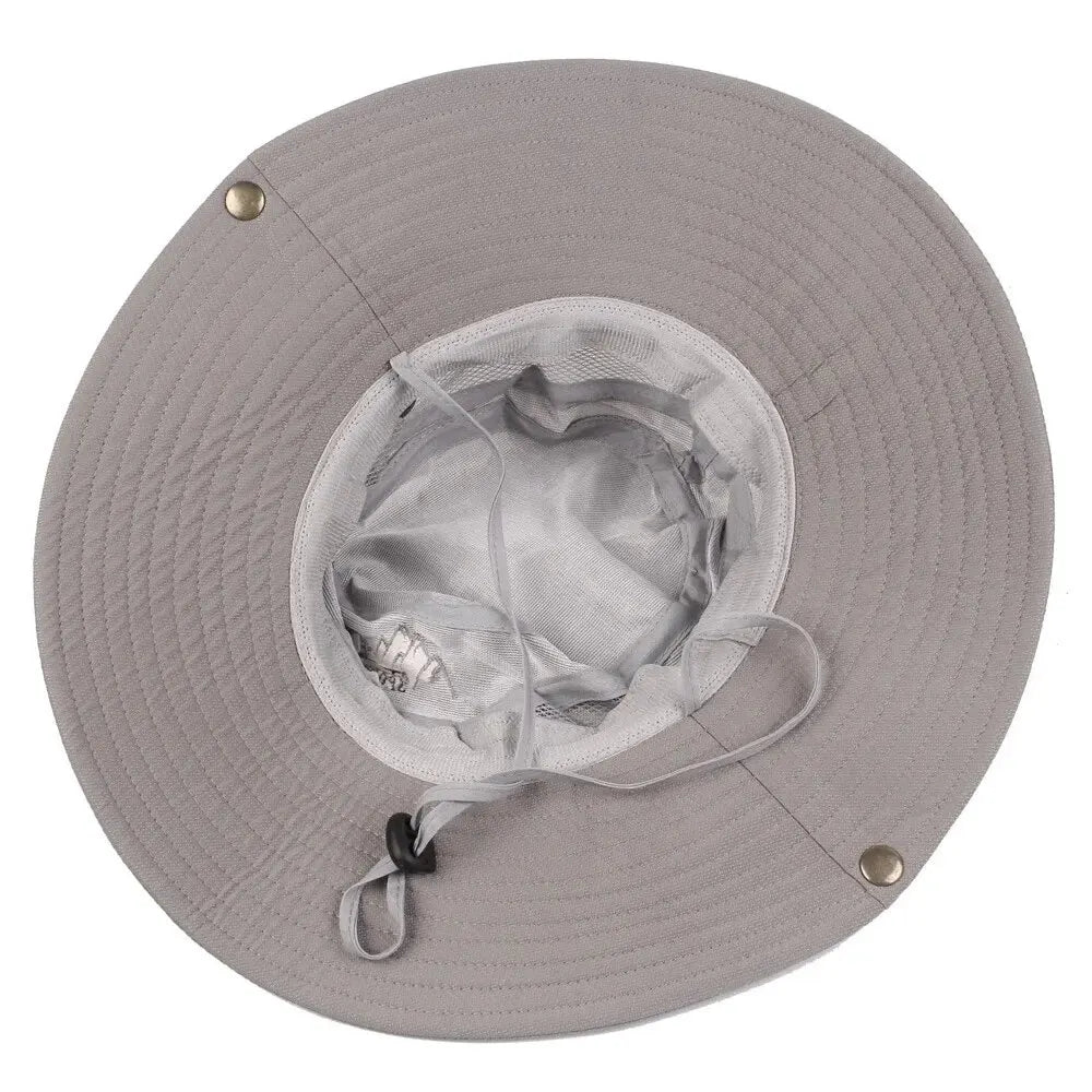 Summer Men Bucket Hat | Outdoor UV Protection Wide Brim Safari Cap