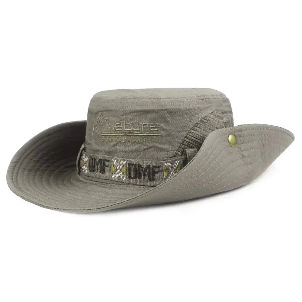 Summer Men Bucket Hat | Outdoor UV Protection Wide Brim Safari Cap