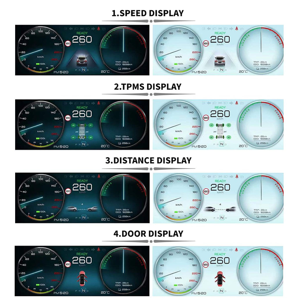 TESERY 9‘’ Carplay Instrument Dashboard Screen Display for Model 3 / Y