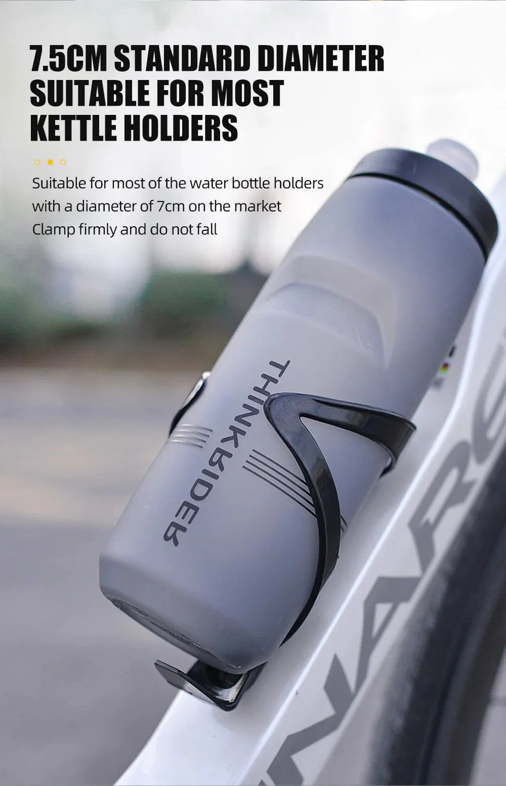 ThinkRider Bicycle Water Bottle | Leak-Proof Sports Bottle for Cycling