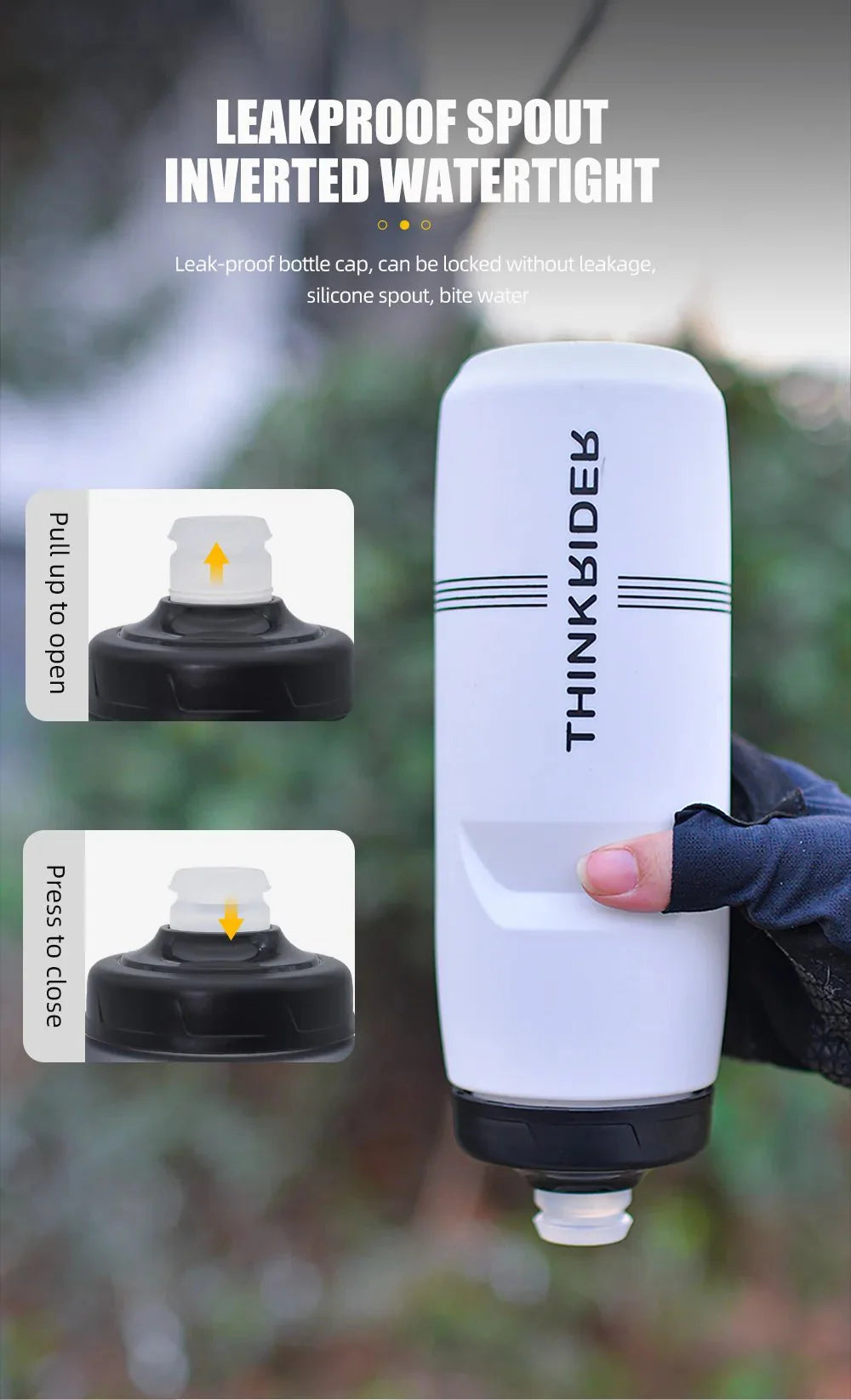 ThinkRider Bicycle Water Bottle | Leak-Proof Sports Bottle for Cycling