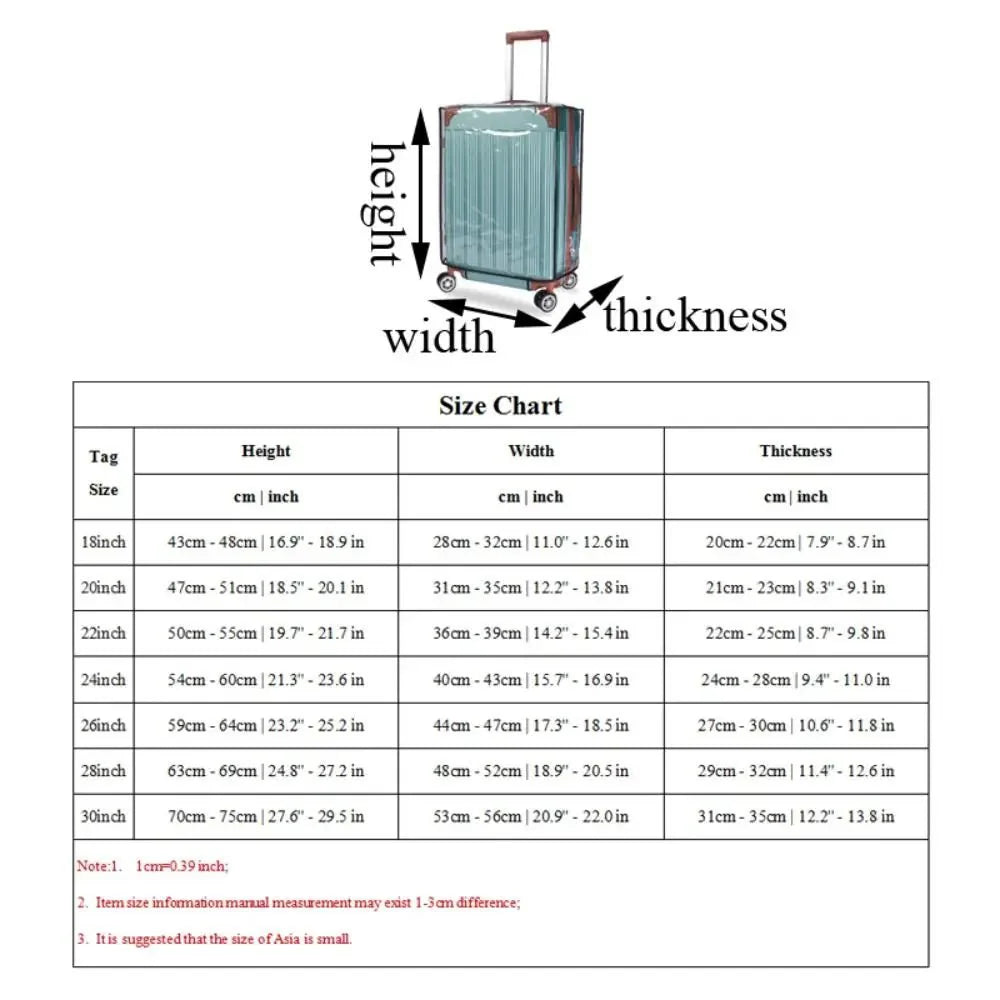 Transparent Luggage Cover | Waterproof PVC Suitcase Protector for Travel
