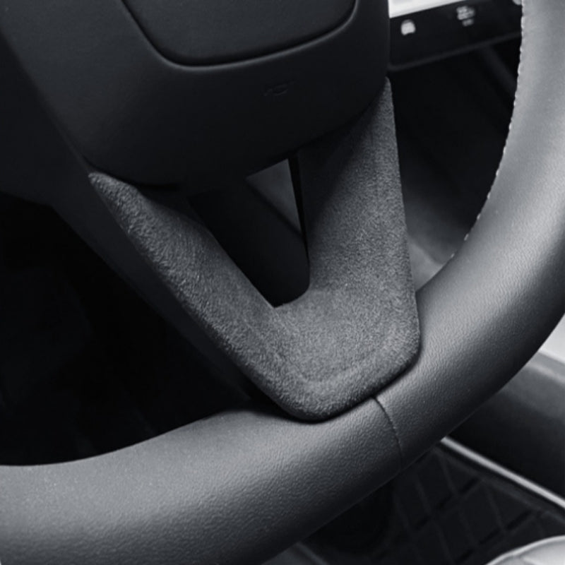 Alcantara Steering Wheel Panel for Model 3 Highland / Y Juniper | 2 Options