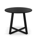 3-Piece Mid-Century Dining Set with 36‚Äù Round Pedestal Table and 2 Farmhouse Rattan Dining Chairs