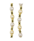 9 Foot Ivory and Gold Beaded Garland