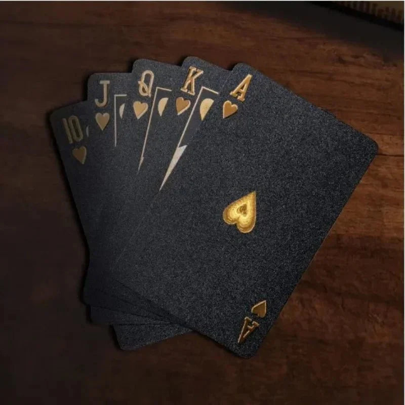 Waterproof Black Gold Poker Cards | Luxury Playing Card Deck for Adults
