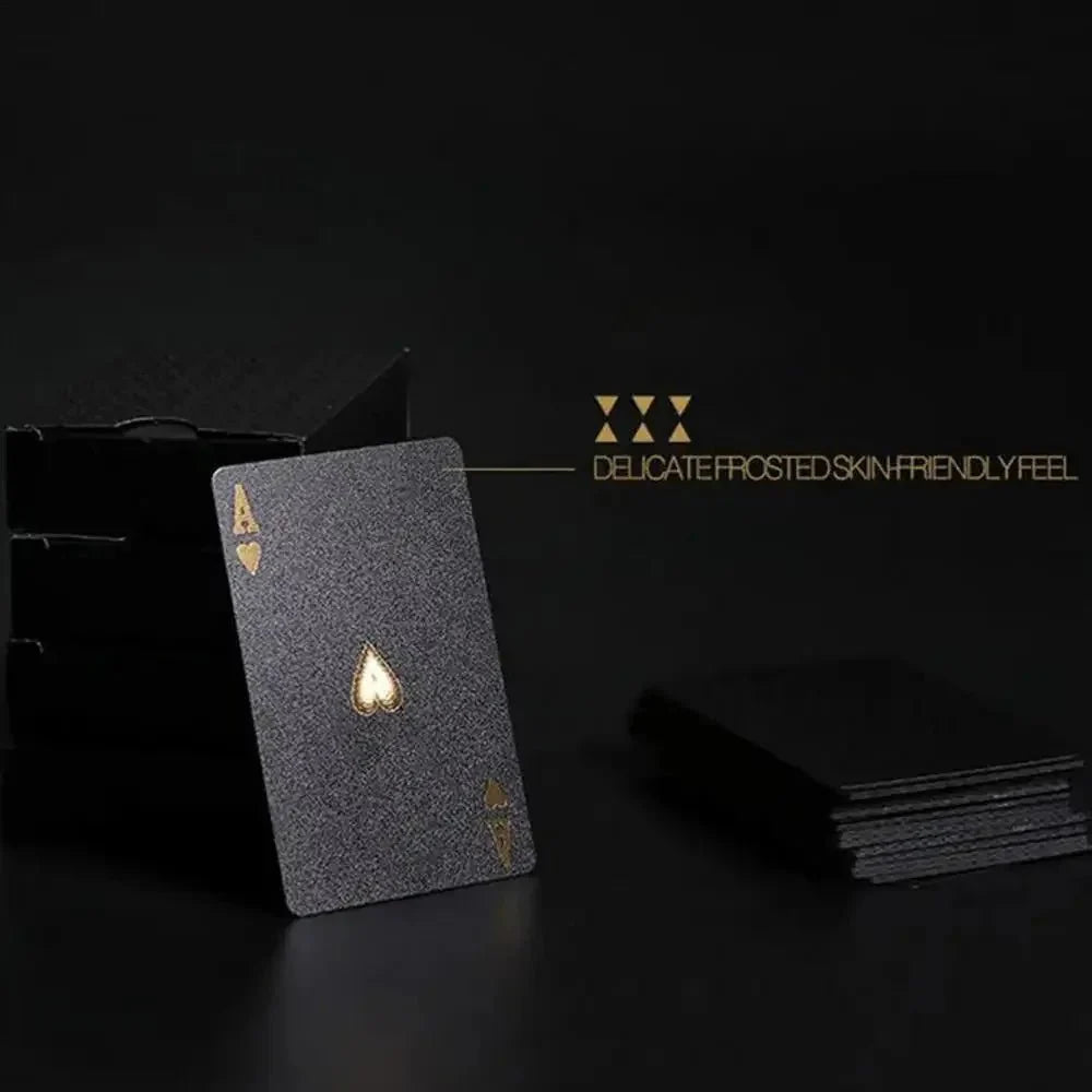 Waterproof Black Gold Poker Cards | Luxury Playing Card Deck for Adults