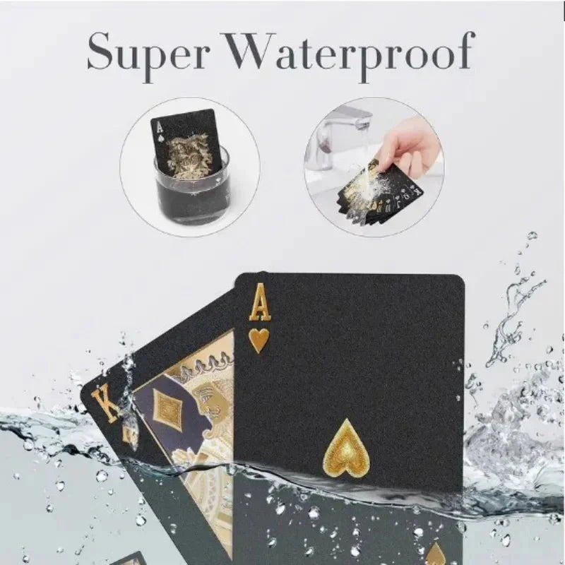 Waterproof Black Gold Poker Cards | Luxury Playing Card Deck for Adults