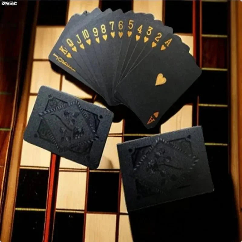 Waterproof Black Gold Poker Cards | Luxury Playing Card Deck for Adults