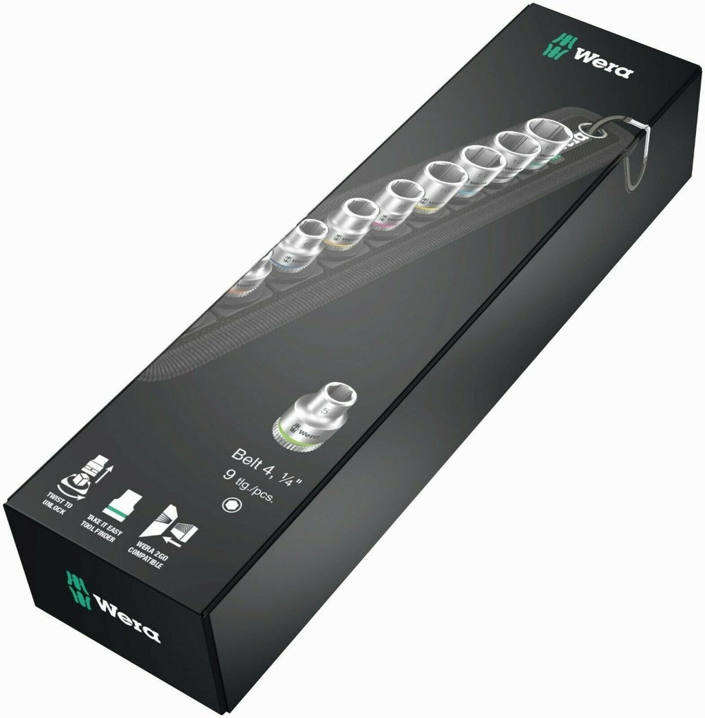 Wera 8790 HMA Belt 4 Zyklop Socket Belt Set 1/4" Drive Metric 05003883001