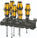 Wera 932/918/6 Kraftform Chiseldriver Screwdriver Set With Rack 05018287001