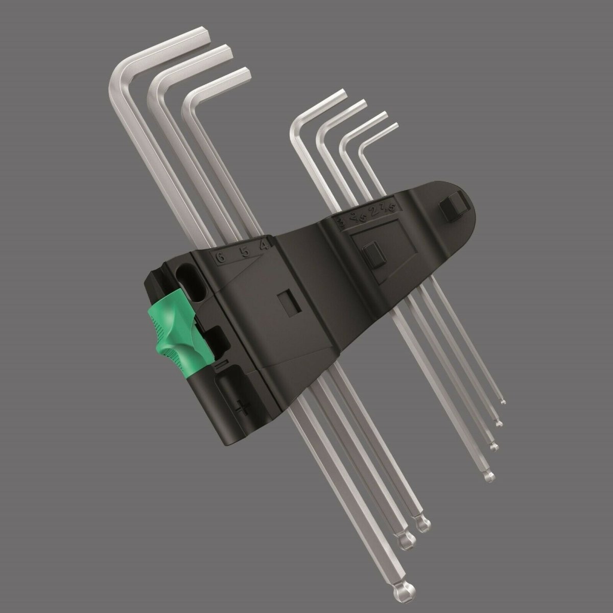 Wera 950/9 Hex-Plus 1 L-Key Set Chrome Plated Metric 9 Pieces 05022087001