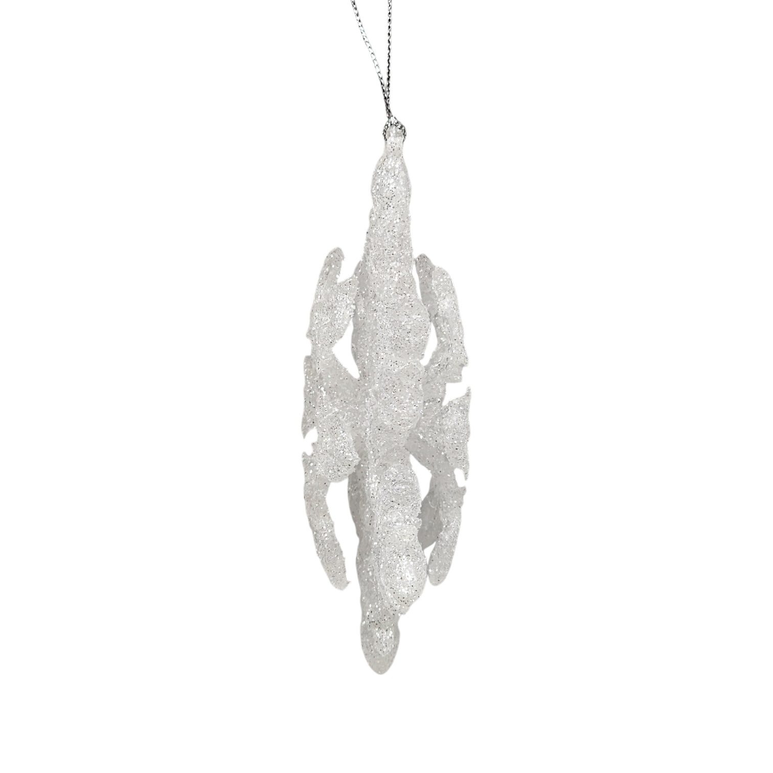 Frosted White Snowflake Ornament - 5 Inch